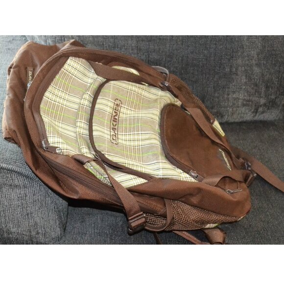 Dakine Interval Backpack Brown With Brown Plaid Multi Pockets Padded Straps - Picture 2 of 7